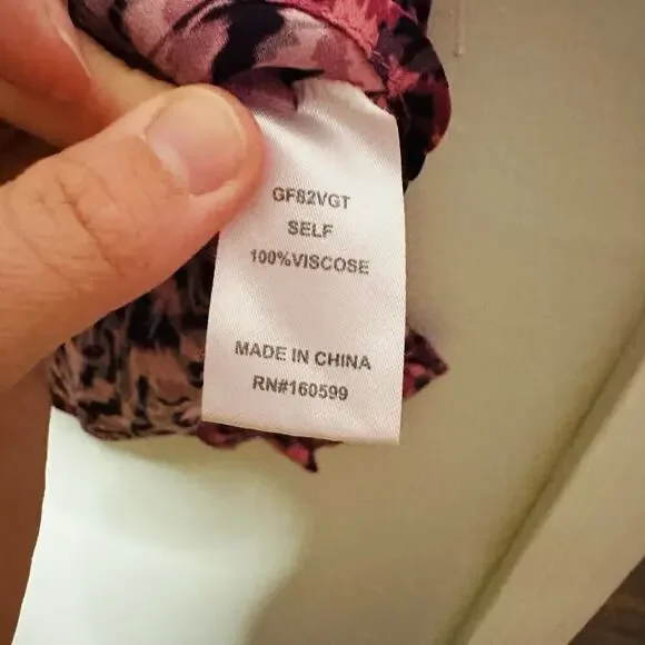 Gilner Farrar Black Hot Pink Button Front Collared Buttons Shirt Size Small - Picture 8 of 9